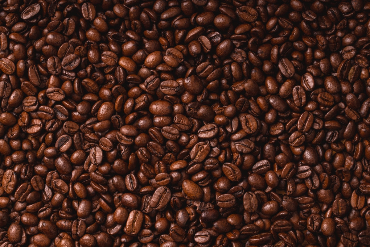 Close-up of roasted Mum Said specialty coffee beans.